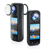 For Insta360 X5 PULUZ Rotating Optical Tempered Glass Lens Guard Protective Cover